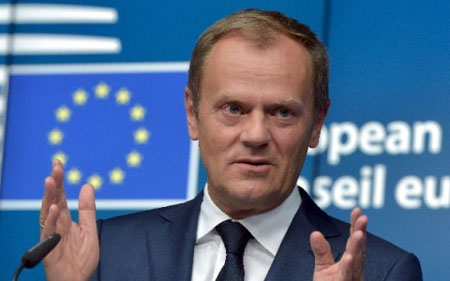 Chủ tịch Hội đồng châu Âu (EC) Donald Tusk.